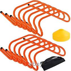 12 Hurdles Training Speed Agility Training Durable with 10 Marker Cone