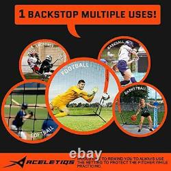 12 x 9 Feet Lacrosse Net Baseball Softball Practice, Basketball Net Training Net