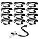 12pcs Basketball Dribble Goggles Specs Frame Training Glasses + Whistle