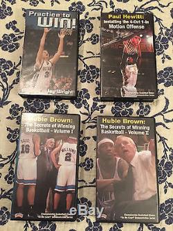 17 BASKETBALL COACHING VHS TAPES HUBIE BROWN, BILL SELF, LUTE OLSON AND MORE
