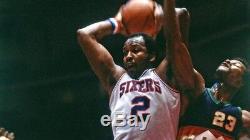 1970s PHILADELPHIA 76ers VINTAGE NBA GAME USED WILSON BASKETBALL JERSEY PEARSON