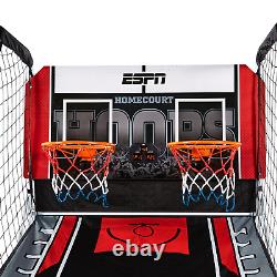 2 Hoops Shooting Basketball Arcade Game Scoreboard & Balls ESPN Indoor Sports