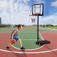 31.5 Basketball Hoop System Goal Stand Height Adjustable Outdoor for Kids White