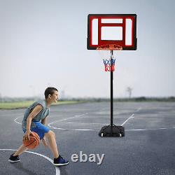 31.5 Outdoor Basketball Hoop System Stand Adjustable Goal Training withWheel Red