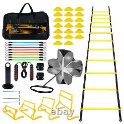 42pcs Speed Agility Training Set Soccer Agility Ladder Cones Training Equipment