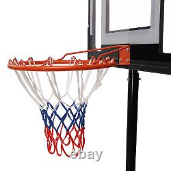 5.6-7Ft Portable Basketball Hoop Goals Backboard System Adjustable Stands White