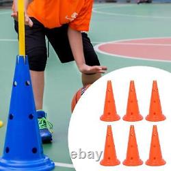 6 Pieces Training Cones Orange for Speed Training Basketball Obstacle Course