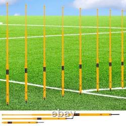 8 Pcs Soccer Training Poles Adjustable Agility Training Poles 31-65 Inch