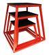 Ader Sporting Goods Plyometric Platform Box Set- 12, 18, 24 Red