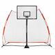 Adjustable Basketball Air Defense Return Net Guard and Backstop for Yard