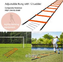 Agility Training Equipment, Kids Soccer Hurdles Agility Ladder Equipment Set Agi
