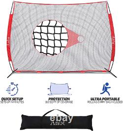 Anbt 12' X 9' Sports Barrier Net Practice Net for Lacrosse, Baseball, Basketball