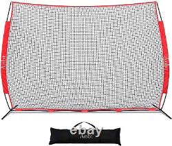 Anbt 12' X 9' Sports Barrier Net Practice Net for Lacrosse, Baseball, Basketball