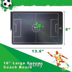Augctoer Coach Board, Large Tactic Clipboard for Training Teaching Coaching in Y