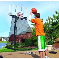 Ball Return System for free-throw practice solo play protects landscape & home