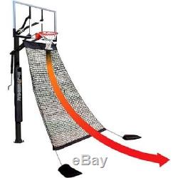 Ball Return System for free-throw practice solo play protects landscape & home