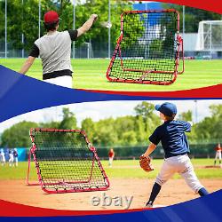 Baseball Rebound Pitchback Net Heavy Duty Training Practice Rebounder Easy Setup