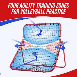 Baseball Rebounder Net PitchBack Net Installation-Free Volleyball Bounceback Net