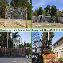 Baseball Softball Backstop Nets, Heavy Duty Sports Netting Barrier #18 Nylon Bas