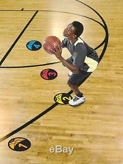 Basket Ball Training Marker 6pc Set Sport Equipment Rubber Learning Aid Timer