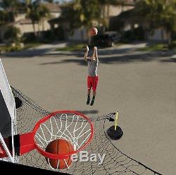 Basketball Ball Return Trainer System Rapid Fire Net Backboard Pole Mounted