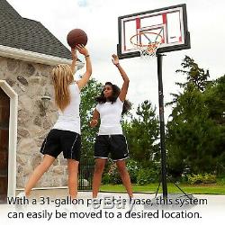 Basketball Hoop Stand Portable Height-Adjustable 48 Shatterproof Backboard