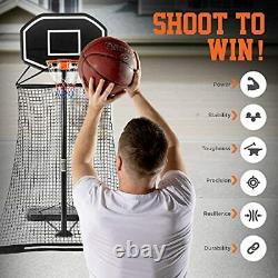 Basketball Return Net with Free Size 7 Rubber Basketball- Basketball Net
