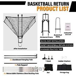 Basketball Shot Trainer, Portable Basketball Return Net System Compatible