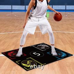 Basketball Training Mat Dribble Aid Silent Basketball Footstep Training Mat