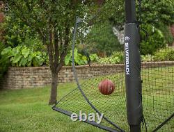 Basketball Yard Guard Defensive Net Rebounder With Foldable Net, Black