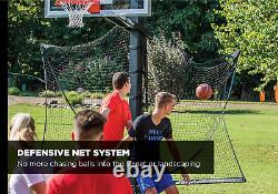 Basketball Yard Guard Easy Fold Defensive Net System Quickly Installs on Any Ba