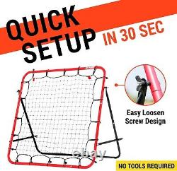 Basketball and Soccer Rebounder Net Kick-Back Pass-Back Training