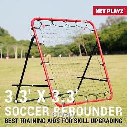 Basketball and Soccer Rebounder Net Kick-Back Pass-Back Training