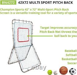 Champion Sports BN4272 Rebound Pitchback Net, Adjustable Training Practice