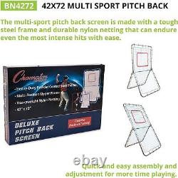 Champion Sports BN4272 Rebound Pitchback Net, Adjustable Training Practice
