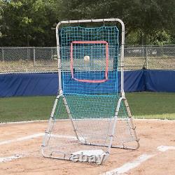 Champion Sports Rebound Pitchback Net Adjustable Training 0, Silver