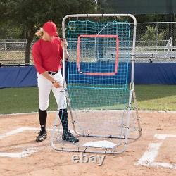 Champion Sports Rebound Pitchback Net Adjustable Training 0, Silver