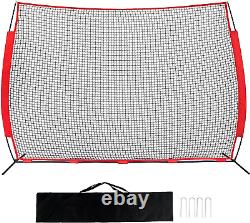 Collapsible Barricade Backstop Net, Portable Barrier Netting, Lacrosse, Baseball