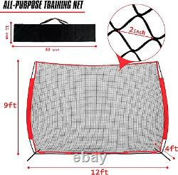 Collapsible Barricade Backstop Net, Portable Barrier Netting, Lacrosse, Baseball