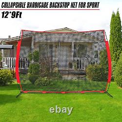 Collapsible Barricade Backstop Net, Portable Barrier Netting, Lacrosse, Baseball