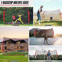 Collapsible Barricade Backstop Net, Portable Barrier Netting, Lacrosse, Baseball