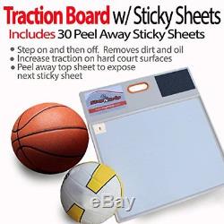 Courtside shoe grip traction board includes 30 sticky sheets and shoe scuff
