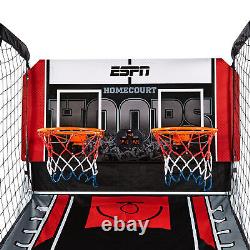 ESPN 2 Player Hoop Shooting Basketball Arcade Game with Scoreboard & Balls (Used)