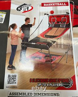 ESPN Indoor 4 Player Hoop Shooting Basketball Arcade Game with Scoreboard & Balls