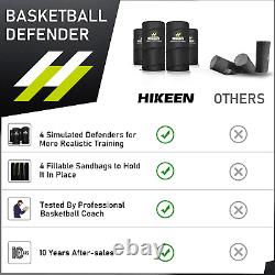 Foldable Basketball Defender Dummy 4 Pack Pop up Simulate Training Equipment Bag