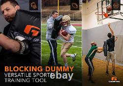 Football Blocking Dummy Heavy-Duty Handles Durable Black