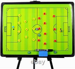 Football/Soccer Magnetic Tactic Coaching Board, Coach Clipboard, Foldable and Po