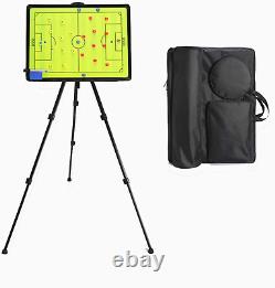 Football/Soccer Magnetic Tactic Coaching Board, Coach Clipboard, Foldable and Po