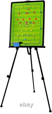 Football/Soccer Magnetic Tactic Coaching Board, Coach Clipboard, Foldable and Po