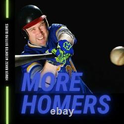 Homer Handz Adjustable Weighted Baseball Batting Training Gloves Medium